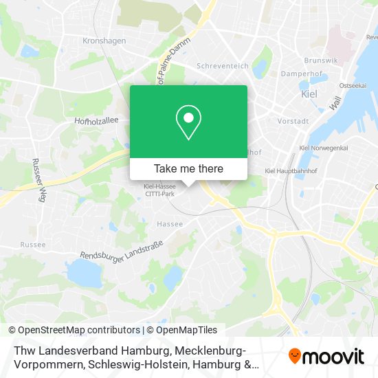 Thw Landesverband Hamburg, Mecklenburg-Vorpommern, Schleswig-Holstein map