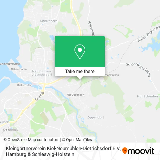Карта Kleingärtnerverein Kiel-Neumühlen-Dietrichsdorf E.V.