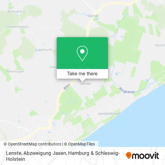 Карта Lenste, Abzweigung Jasen