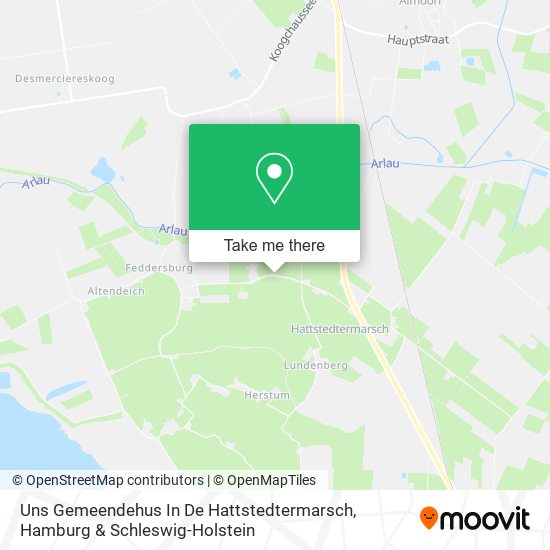 Карта Uns Gemeendehus In De Hattstedtermarsch