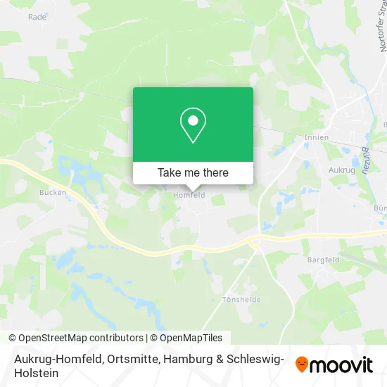 Карта Aukrug-Homfeld, Ortsmitte