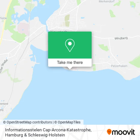 Карта Informationsstelen Cap-Arcona-Katastrophe