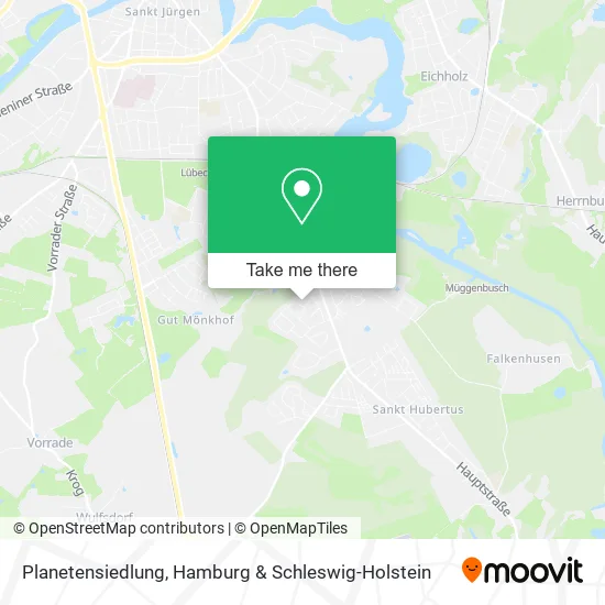 Карта Planetensiedlung