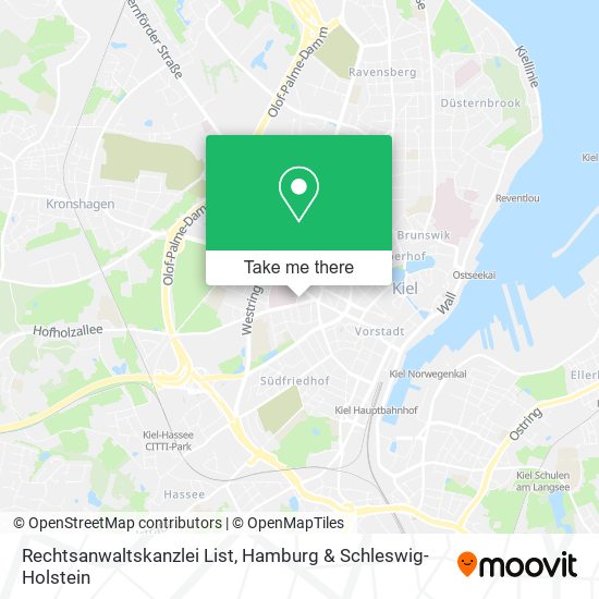Rechtsanwaltskanzlei List map