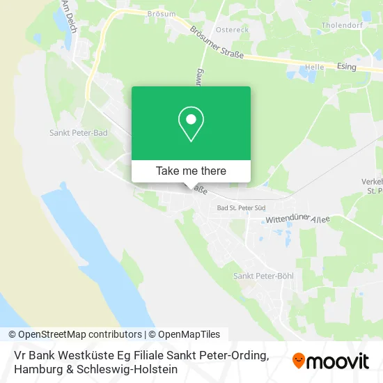 Карта Vr Bank Westküste Eg Filiale Sankt Peter-Ording