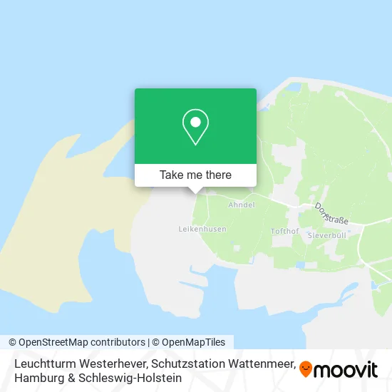 Карта Leuchtturm Westerhever, Schutzstation Wattenmeer