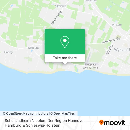 Карта Schullandheim Nieblum Der Region Hannover