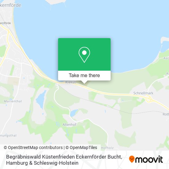 Begräbniswald Küstenfrieden Eckernförder Bucht map