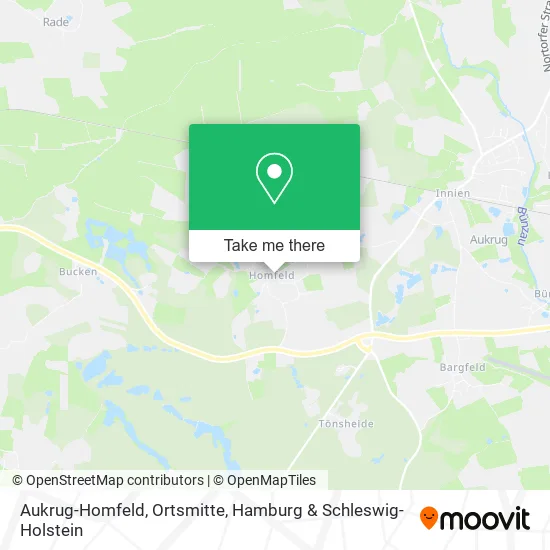 Карта Aukrug-Homfeld, Ortsmitte