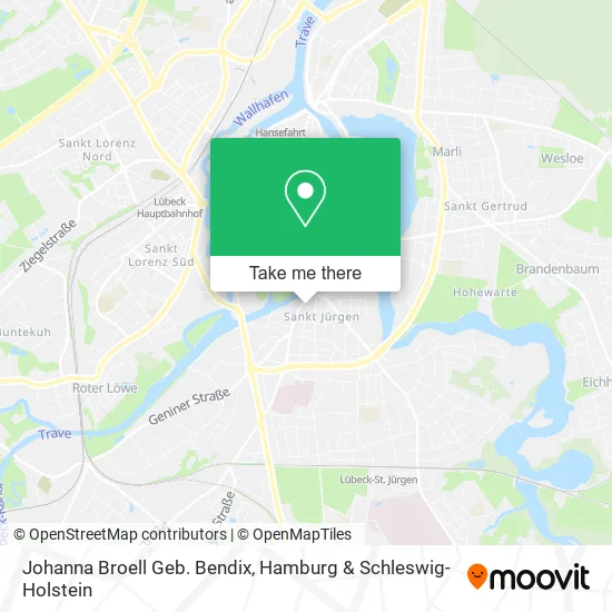 Карта Johanna Broell Geb. Bendix