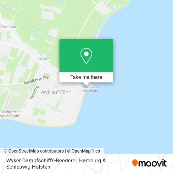 Карта Wyker Dampfschiffs-Reederei
