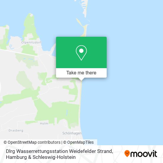 Карта Dlrg Wasserrettungsstation Weidefelder Strand