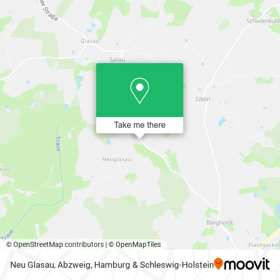 Карта Neu Glasau, Abzweig