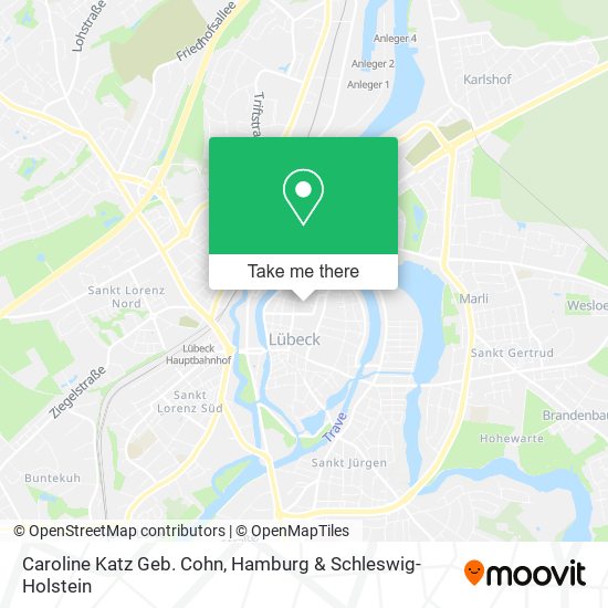 Caroline Katz Geb. Cohn map