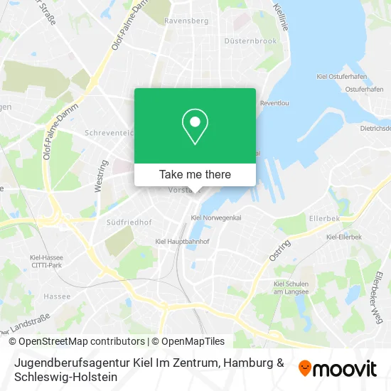Карта Jugendberufsagentur Kiel Im Zentrum