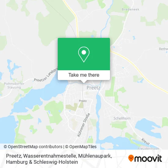 Preetz, Wasserentnahmestelle, Mühlenaupark map