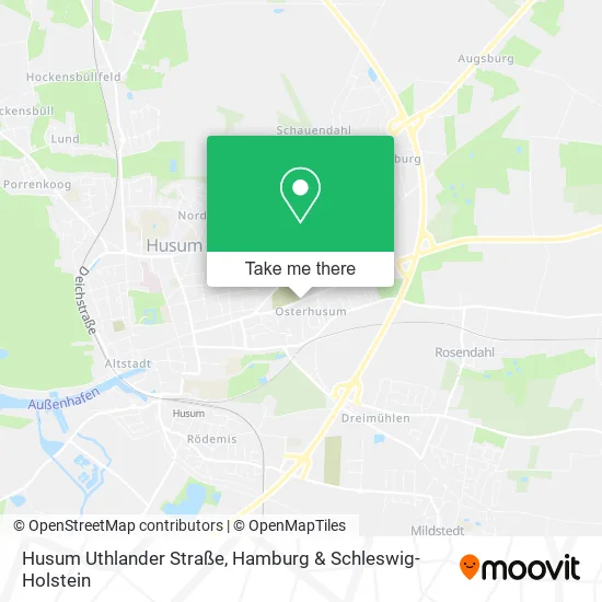 Карта Husum Uthlander Straße