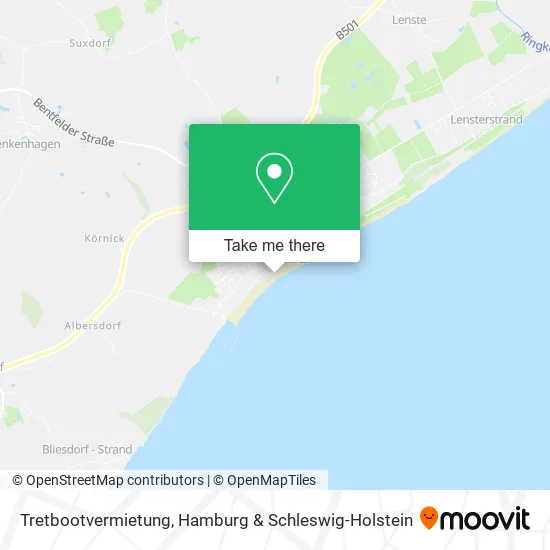 Карта Tretbootvermietung