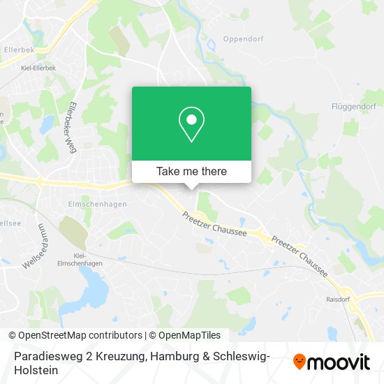 Paradiesweg 2 Kreuzung map