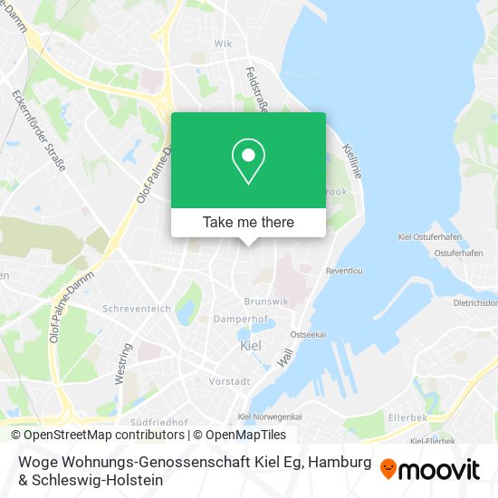 Карта Woge Wohnungs-Genossenschaft Kiel Eg
