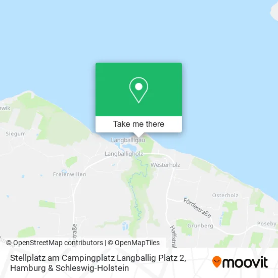 Карта Stellplatz am Campingplatz Langballig Platz 2