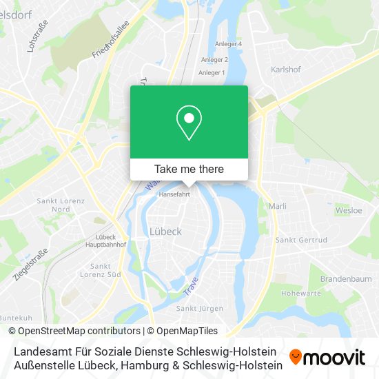 Landesamt Für Soziale Dienste Schleswig-Holstein Außenstelle Lübeck map