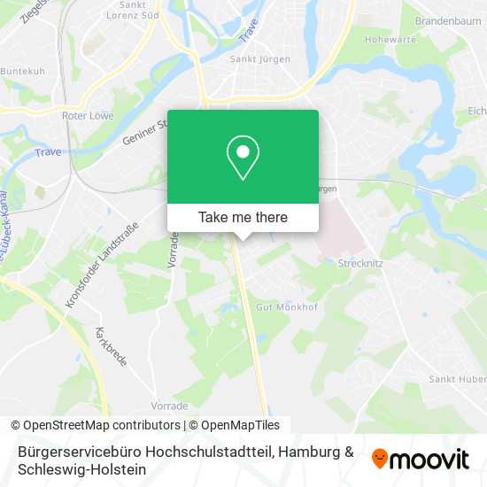 Bürgerservicebüro Hochschulstadtteil map