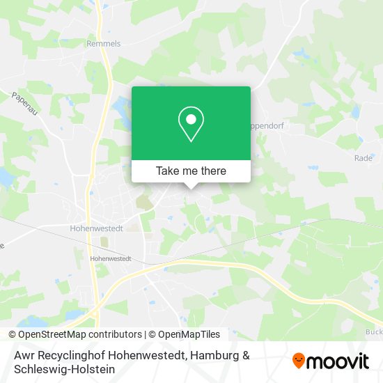 Awr Recyclinghof Hohenwestedt map