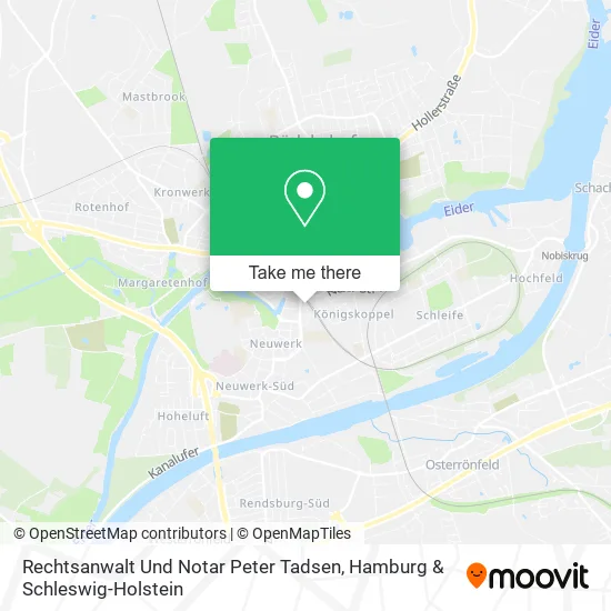 Карта Rechtsanwalt Und Notar Peter Tadsen