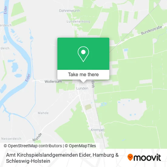 Карта Amt Kirchspielslandgemeinden Eider