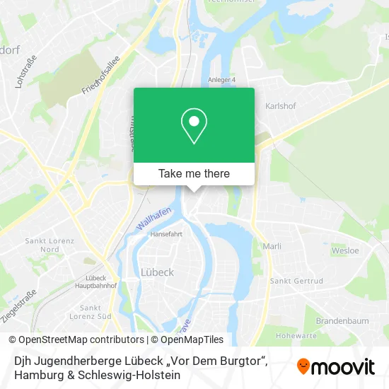 Карта Djh Jugendherberge Lübeck „Vor Dem Burgtor“