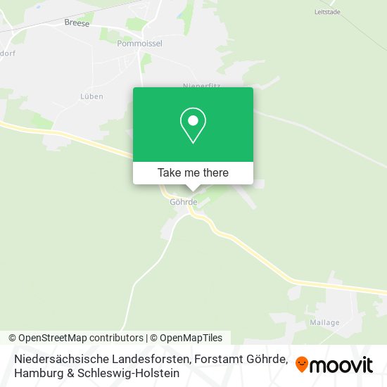 Niedersächsische Landesforsten, Forstamt Göhrde map