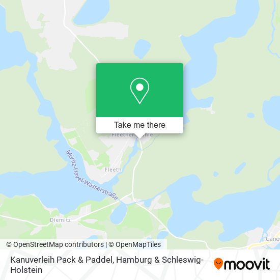 Kanuverleih Pack & Paddel map