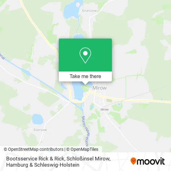 Карта Bootsservice Rick & Rick, Schloßinsel Mirow