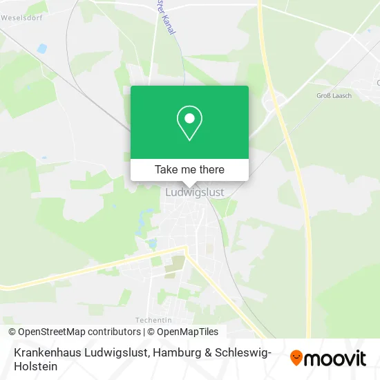 Карта Krankenhaus Ludwigslust