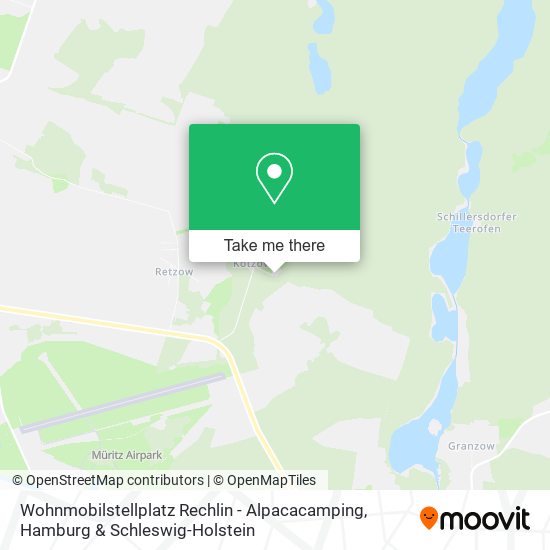 Карта Wohnmobilstellplatz Rechlin - Alpacacamping