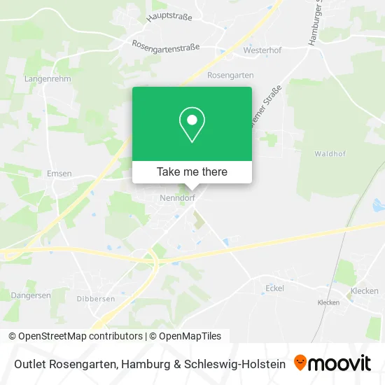 Карта Outlet Rosengarten