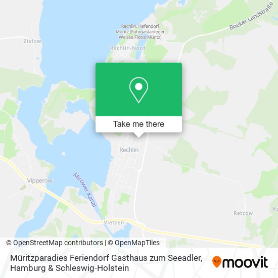 Müritzparadies Feriendorf Gasthaus zum Seeadler map