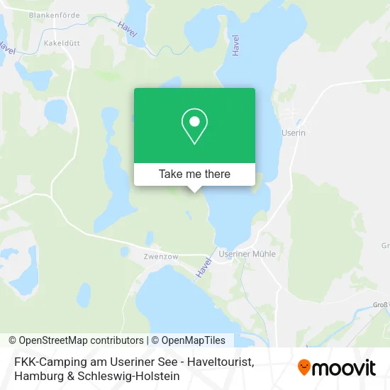 Карта FKK-Camping am Useriner See - Haveltourist