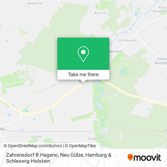 Zahrensdorf B Hageno, Neu Gülze map