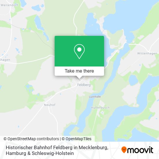 Historischer Bahnhof Feldberg in Mecklenburg map