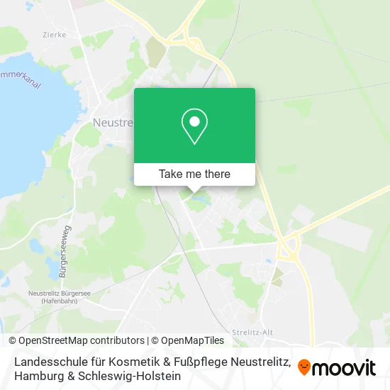 Карта Landesschule für Kosmetik & Fußpflege Neustrelitz