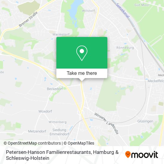 Petersen-Hanson Familienrestaurants map