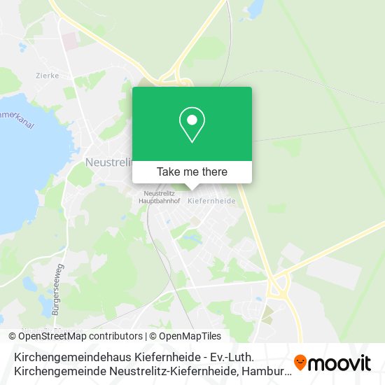 Kirchengemeindehaus Kiefernheide - Ev.-Luth. Kirchengemeinde Neustrelitz-Kiefernheide map