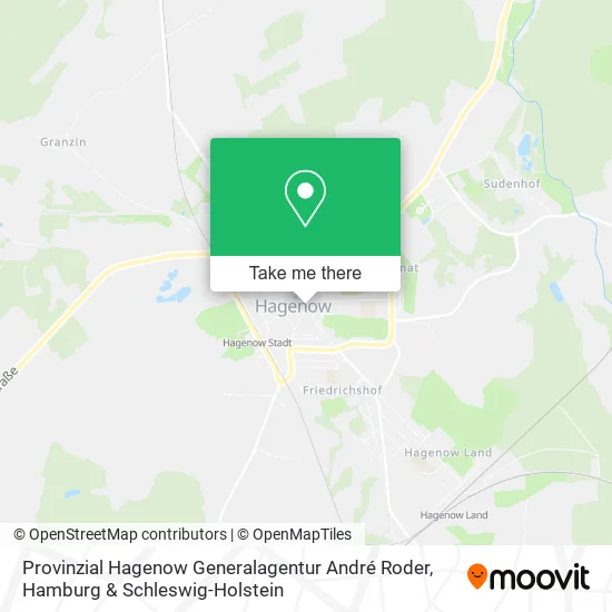 Карта Provinzial Hagenow Generalagentur André Roder