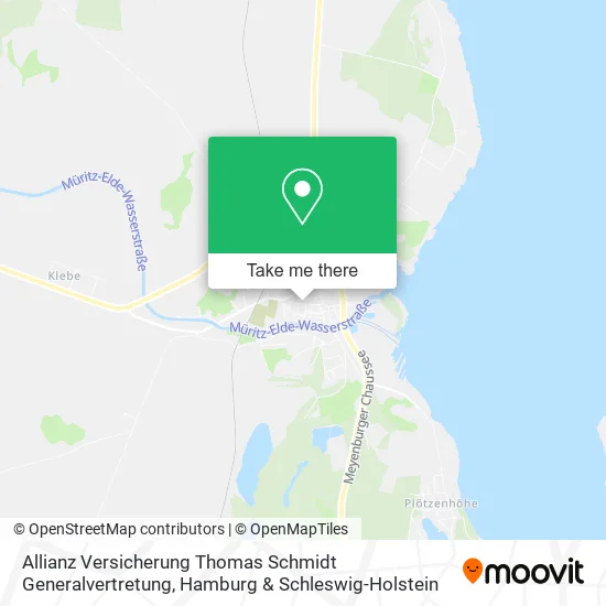 Карта Allianz Versicherung Thomas Schmidt Generalvertretung