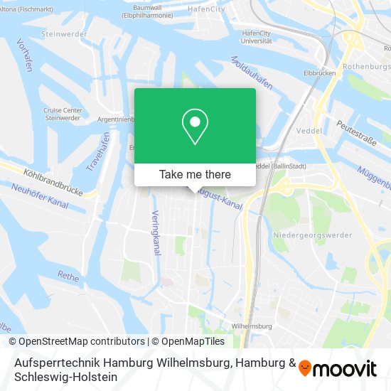 Карта Aufsperrtechnik Hamburg Wilhelmsburg