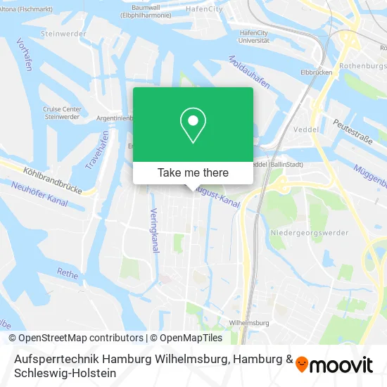 Карта Aufsperrtechnik Hamburg Wilhelmsburg