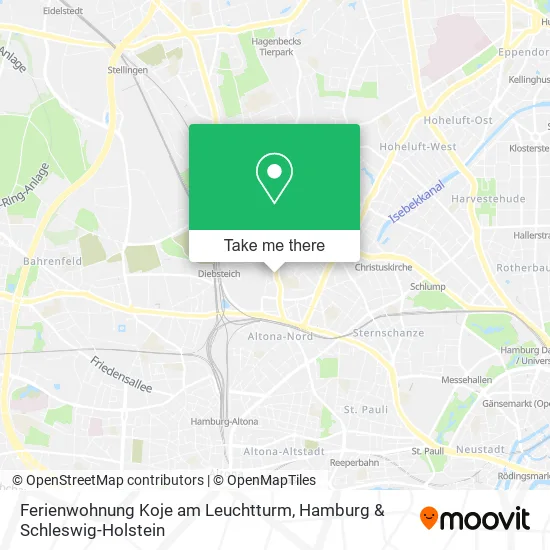 Карта Ferienwohnung Koje am Leuchtturm