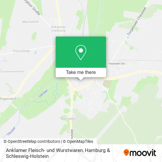 Карта Anklamer Fleisch- und Wurstwaren